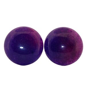 12mm Round Purple Agate Silver Stud Earrings 12RSSE13